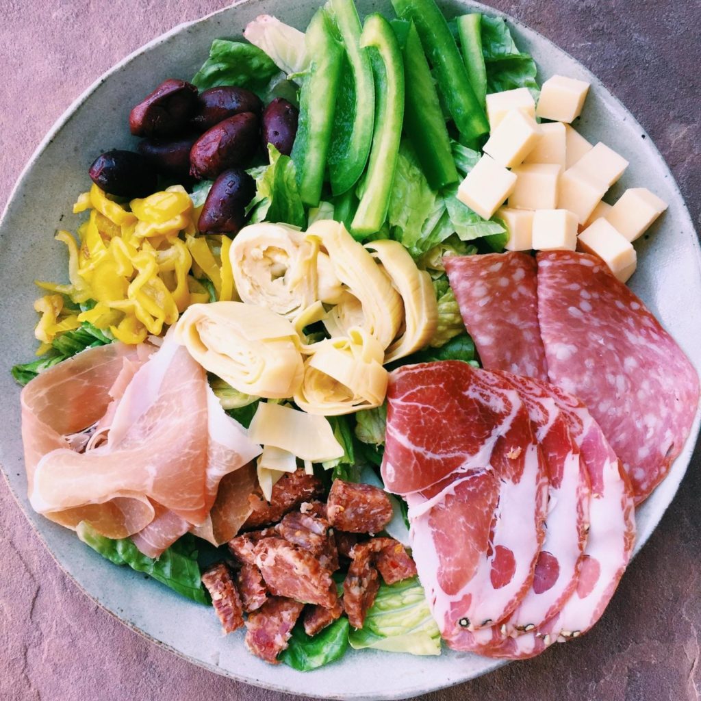 Antipasto Salad with Italian dressing Melissa's Healthy Kitchen
