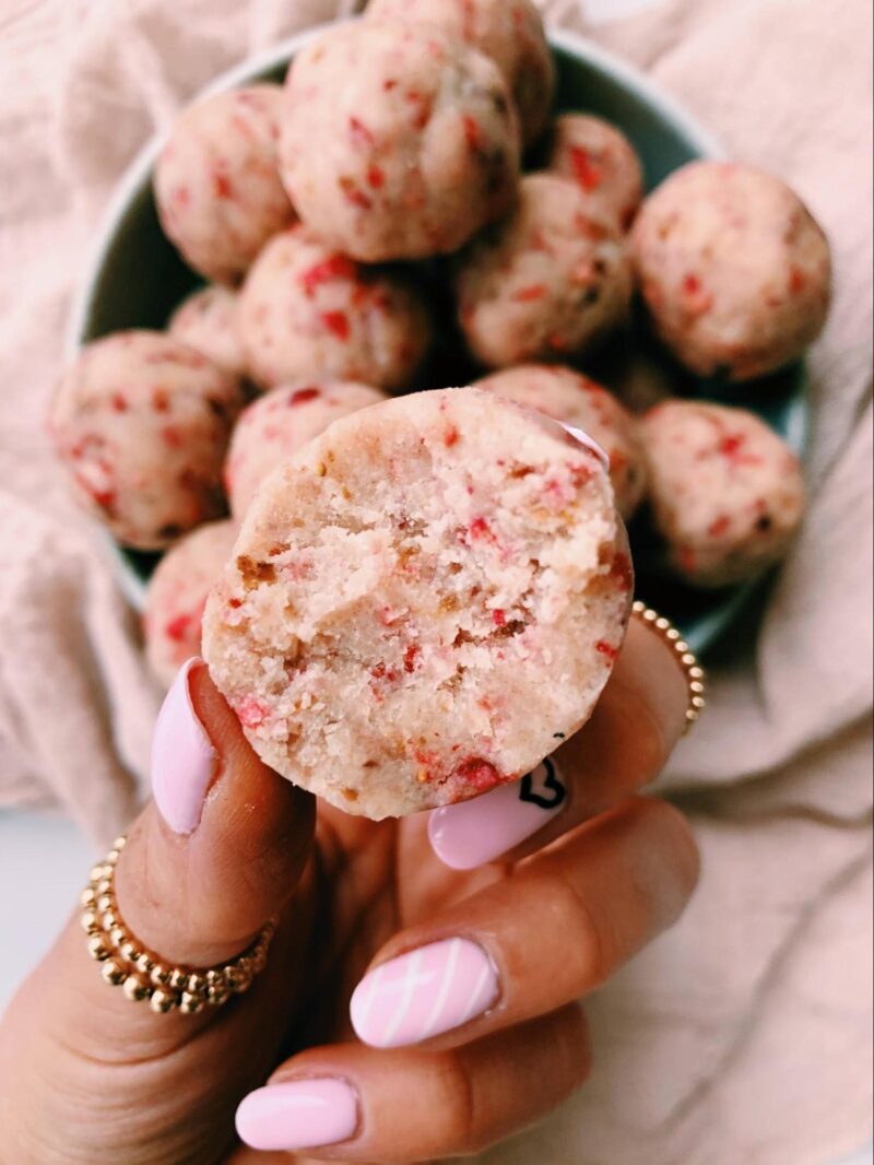 Strawberry Shortcake Bliss Balls Melissa's Healthy Kitchen