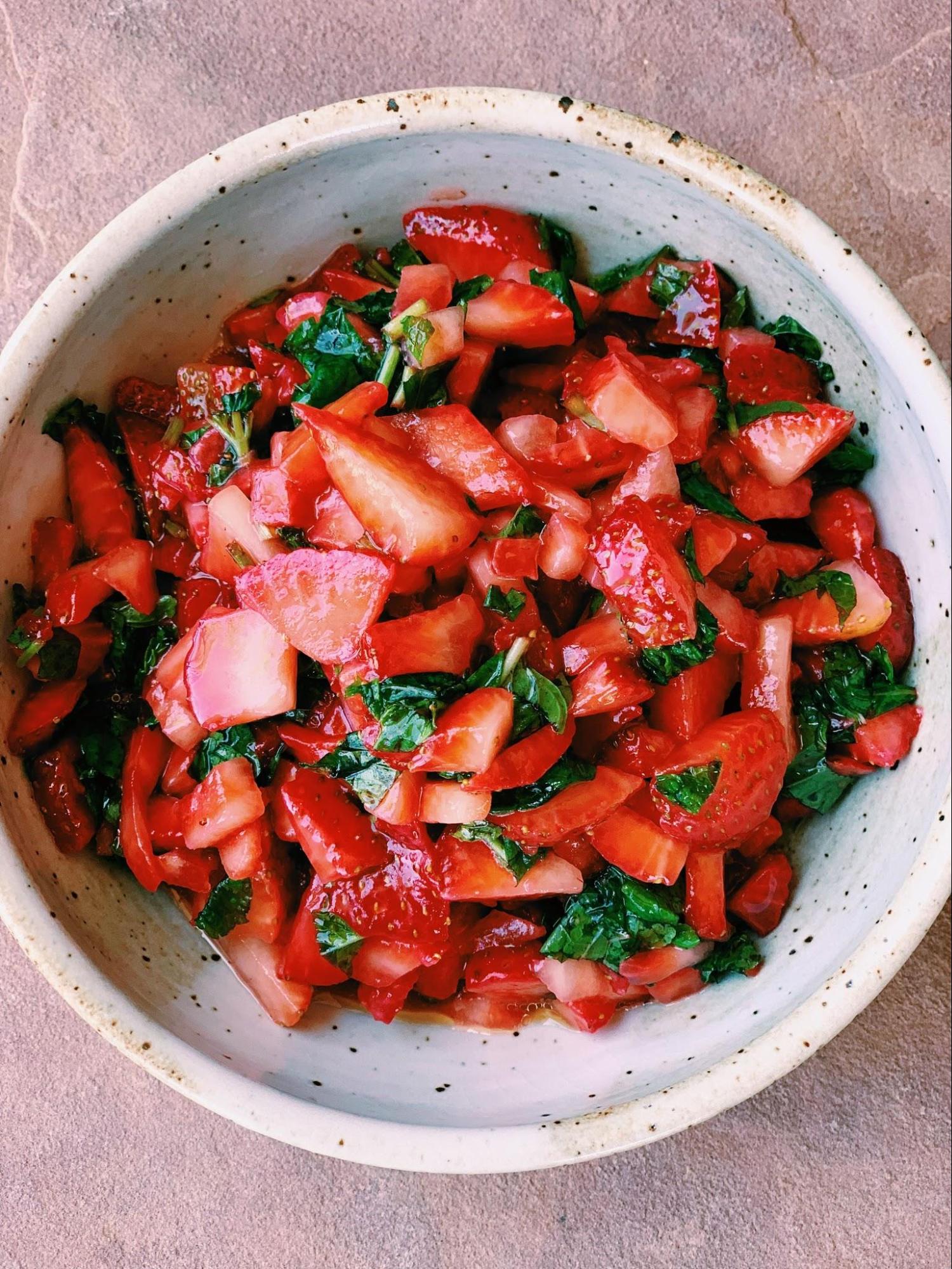 Strawberry Mint Bruschetta - Melissa's Healthy Kitchen. 