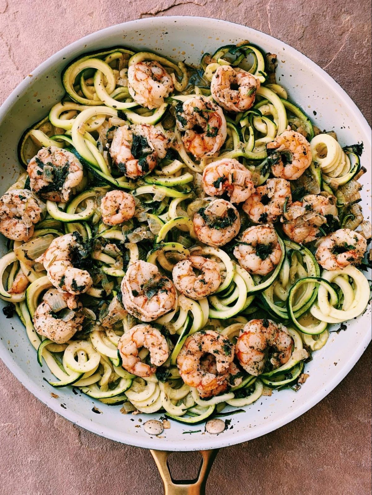 shrimp scampi with zoodles