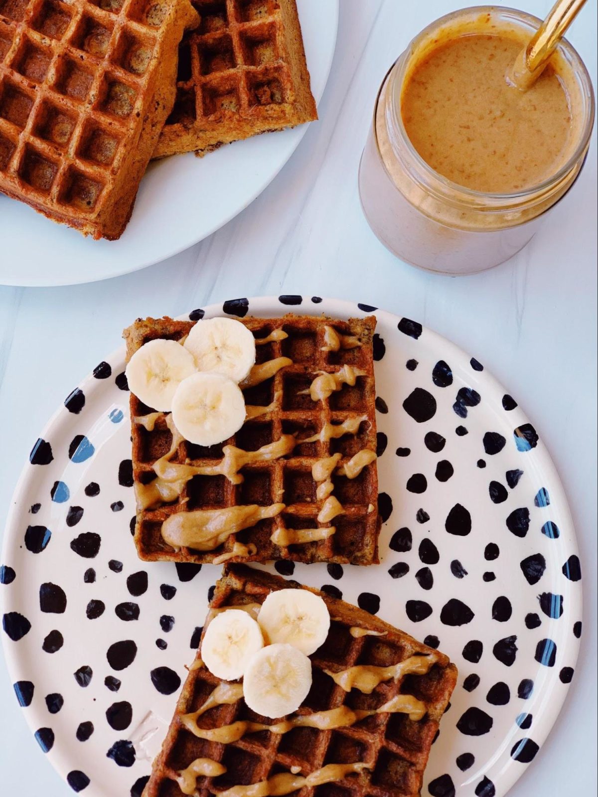 Caramel Banana Waffles Melissa's Healthy Kitchen