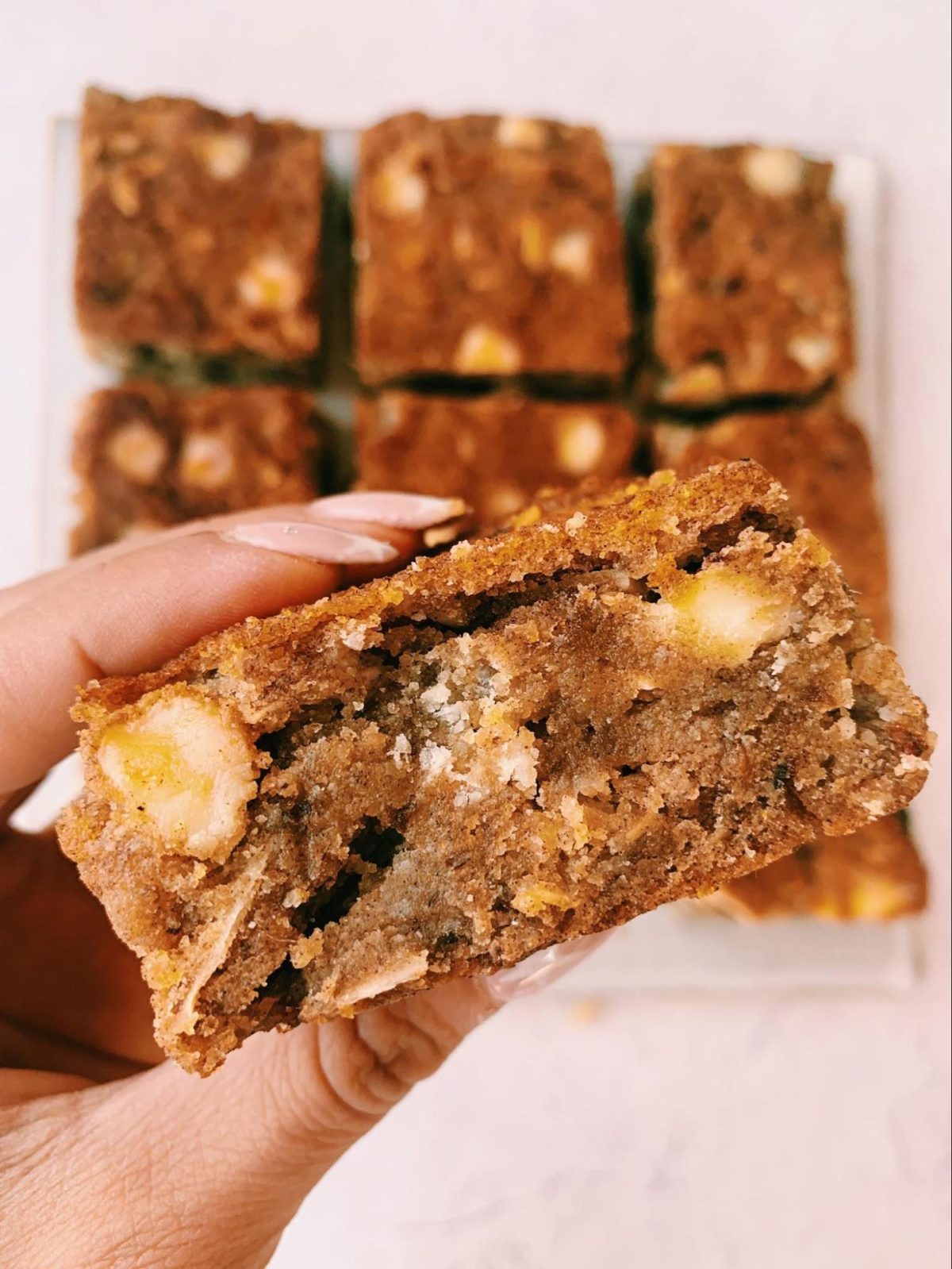 Macadamia Nut White Chocolate Chip Bars Melissa's Healthy Kitchen