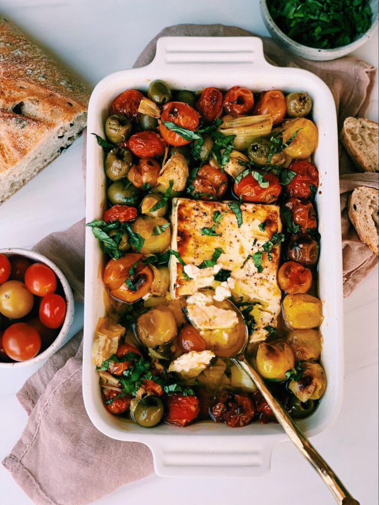 Greek Baked Feta Pasta or Dip - Melissa's Healthy Kitchen