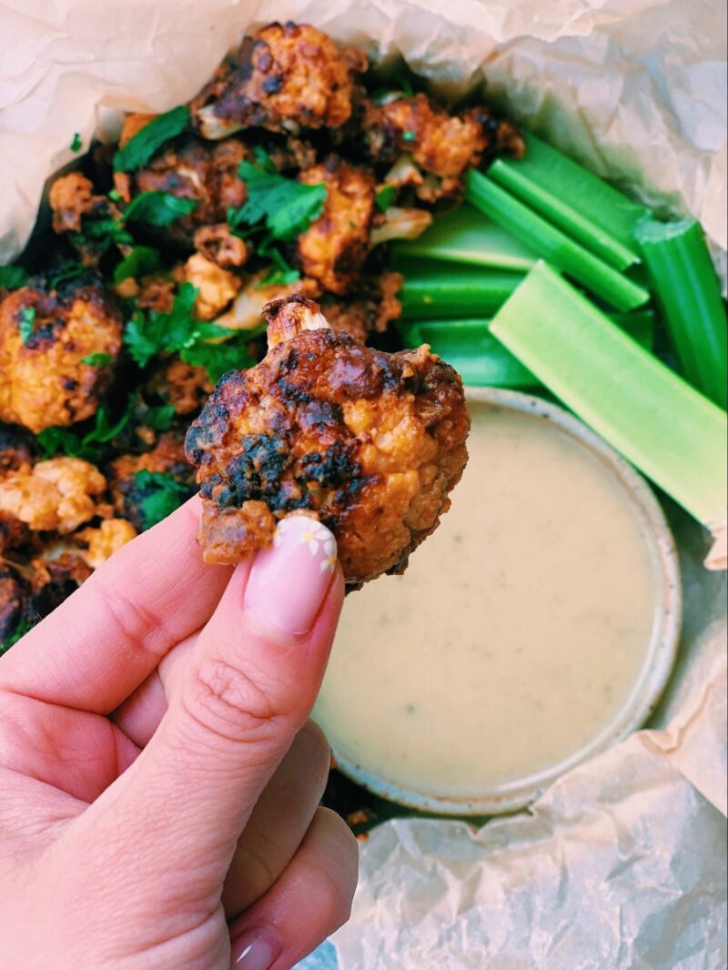 Air Fried Cauliflower Wings Melissa's Healthy Kitchen