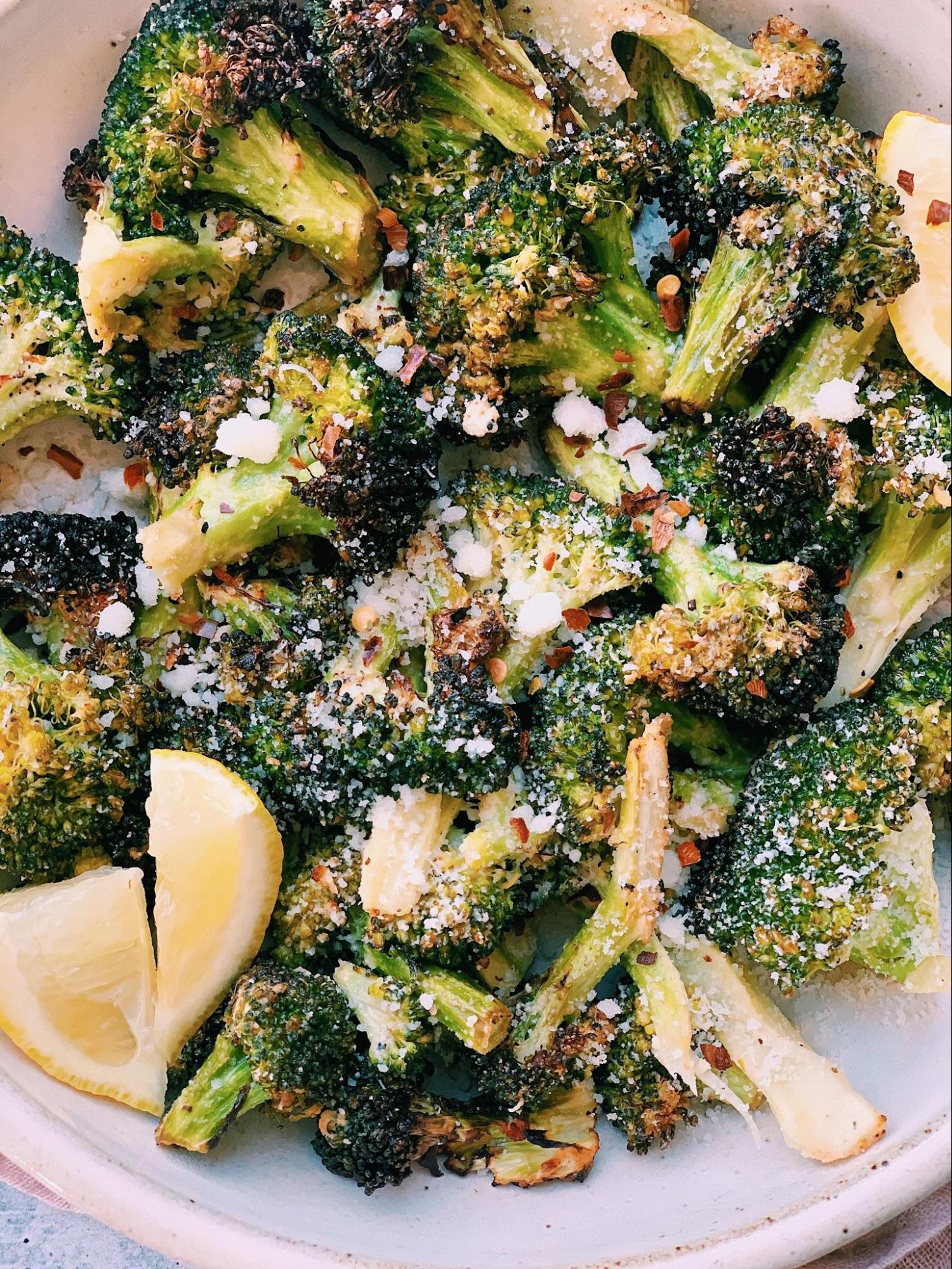 Lemon Parmesan Air Fried Broccoli - Melissa's Healthy Kitchen
