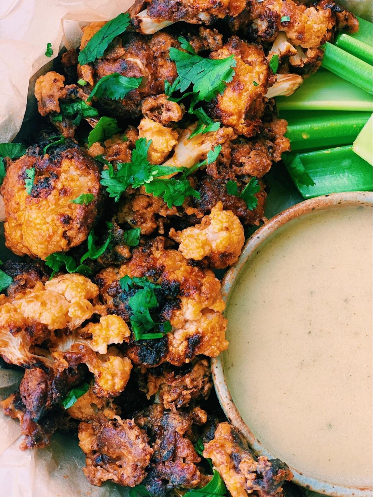 Air Fried Cauliflower Wings Melissa's Healthy Kitchen