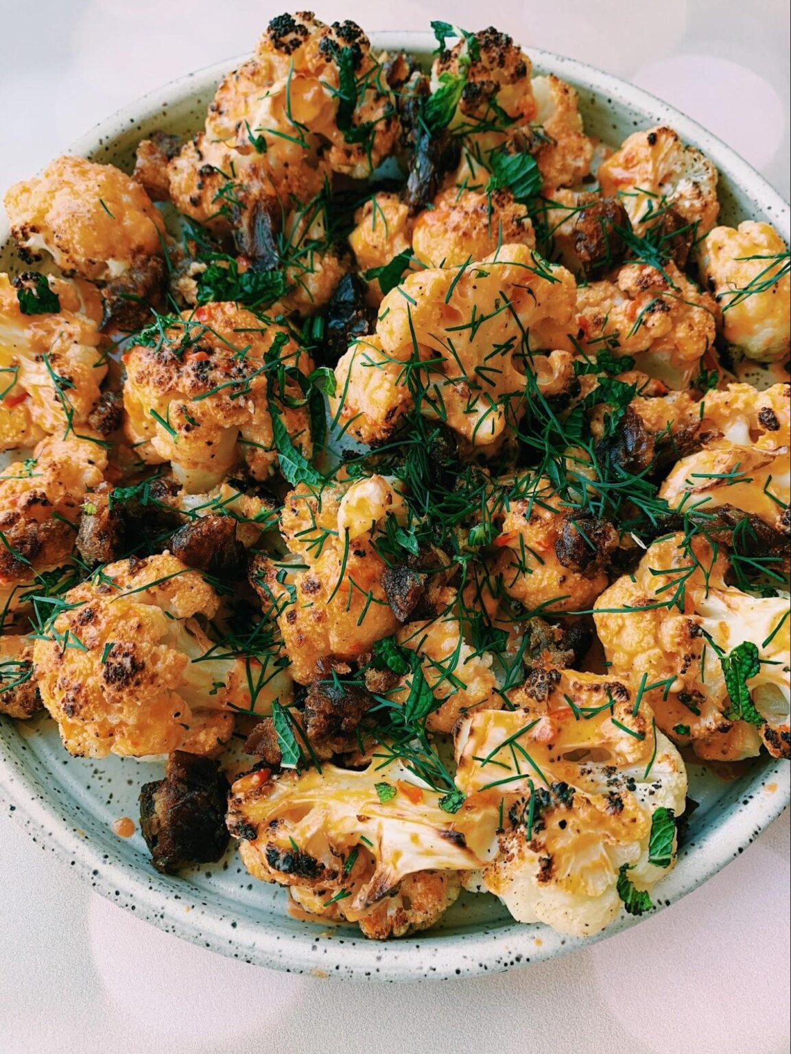Harissa + Tahini Roasted Cauliflower - Melissa's Healthy Kitchen