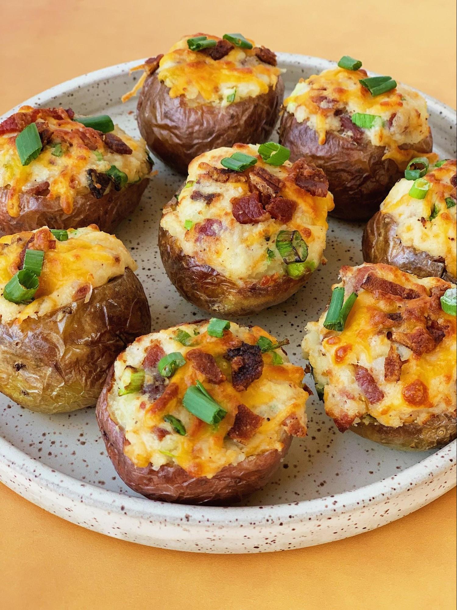 Air Fried Twice Baked Mini Potatoes - Melissa's Healthy Kitchen