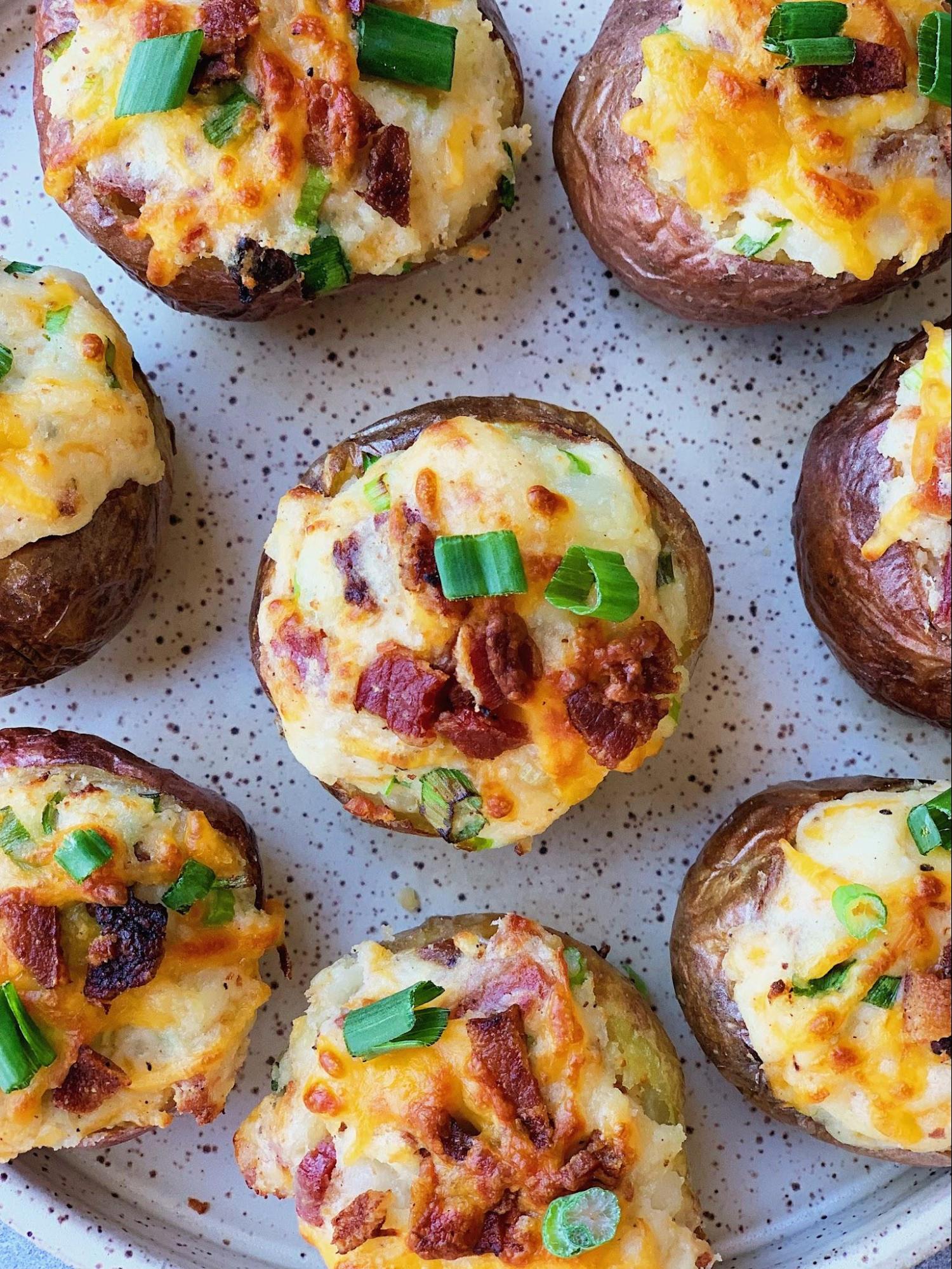 Air Fried Twice Baked Mini Potatoes - Melissa's Healthy Kitchen