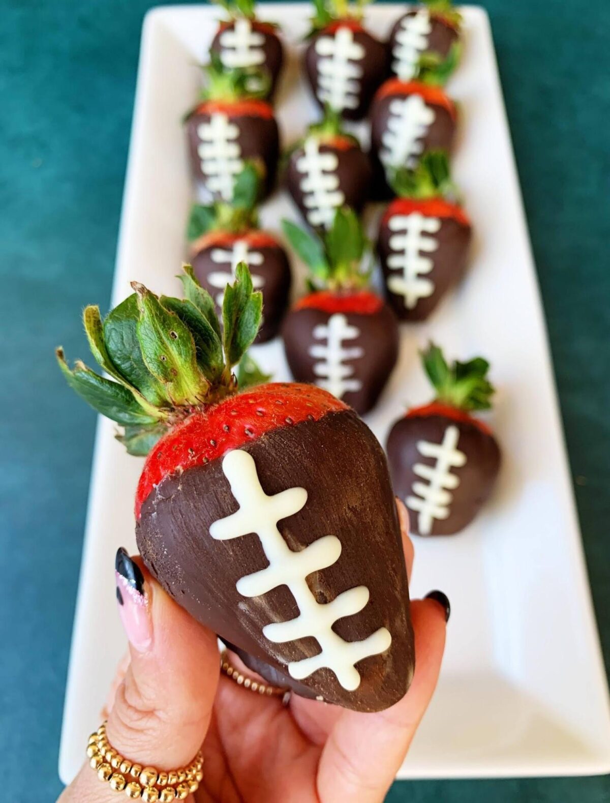 How to Make Football Chocolate Dipped Strawberries Melissa's Healthy
