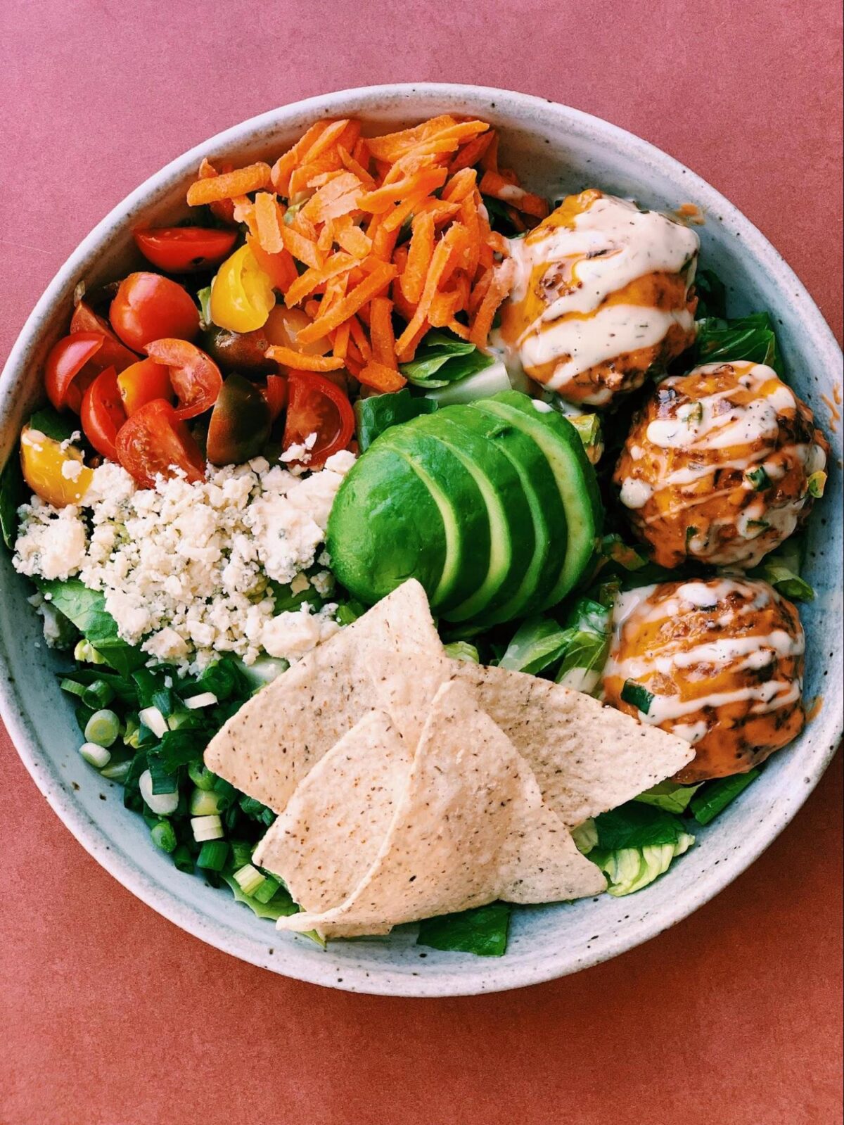Air Fried Buffalo Chicken Meatball Bowls Melissa's Healthy Kitchen