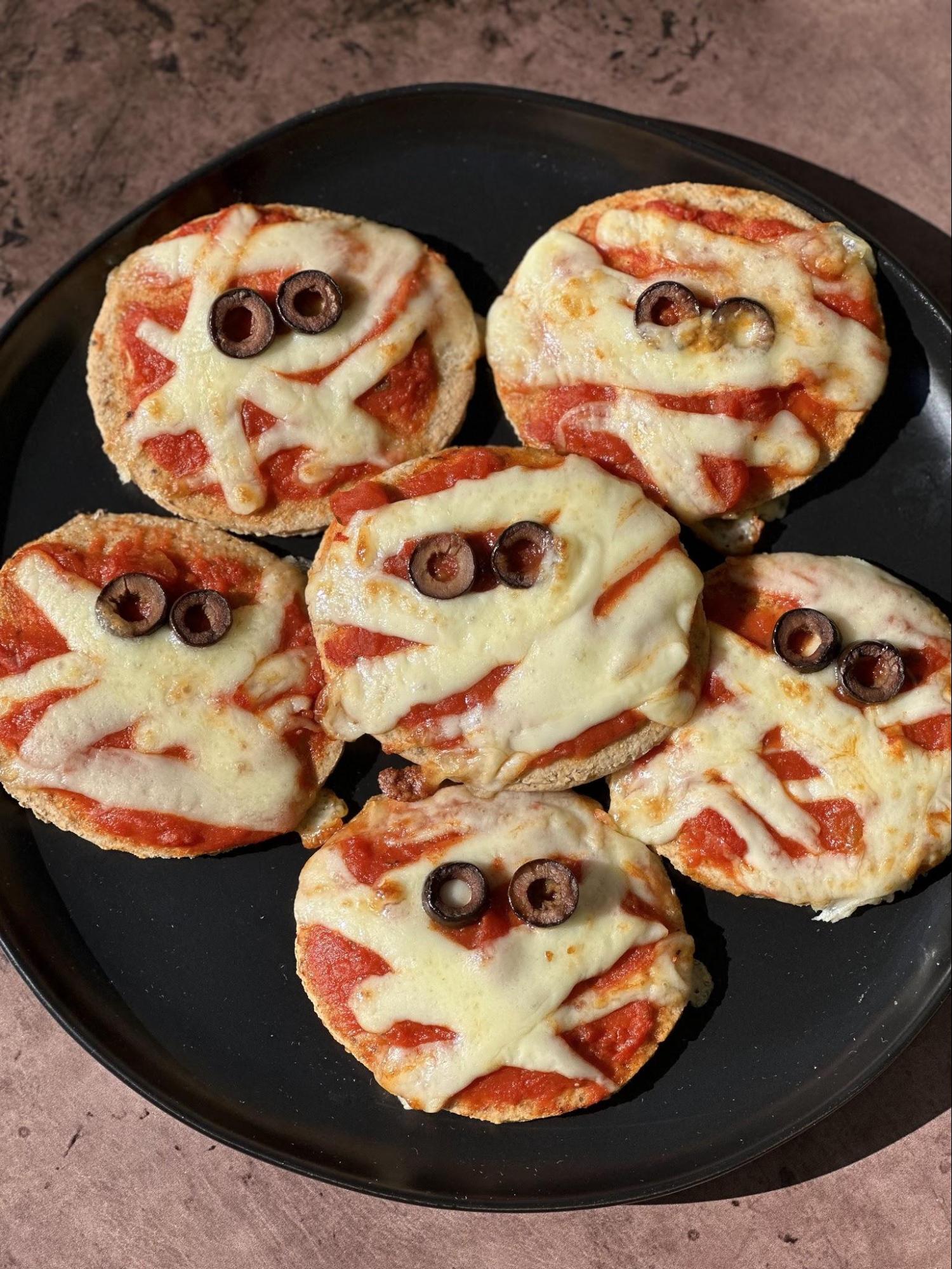 How to Make Air Fryer Mummy Pizzas - Melissa's Healthy Kitchen